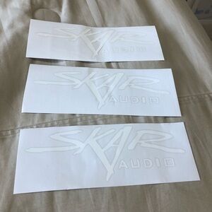 Skar Audio White Decals